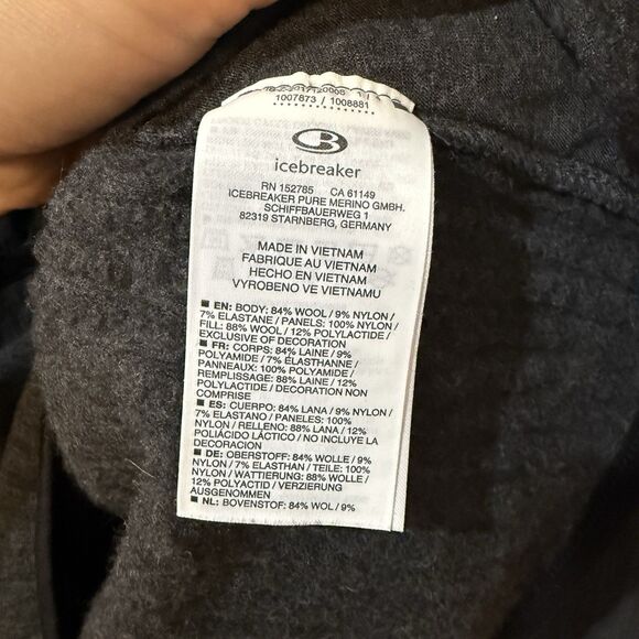 Icebreaker Women Descender Hybrid Half Zip Hooded Jacket M Black / Jet Heather - Picture 8 of 13